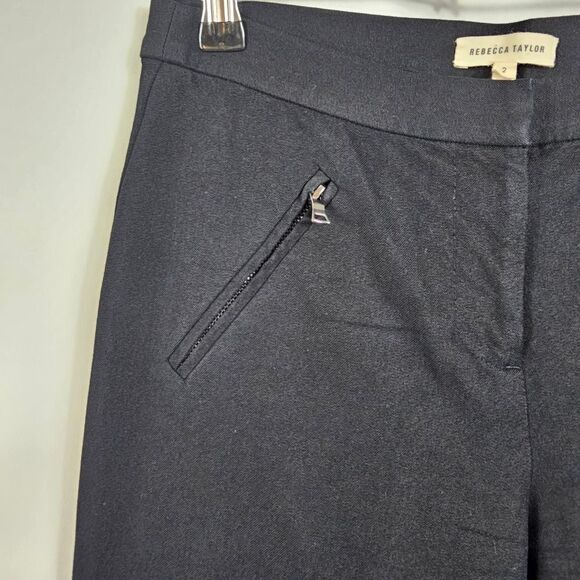 Rebecca Taylor Ava Techy Pants in Black - Size 2 - Picture 3 of 9
